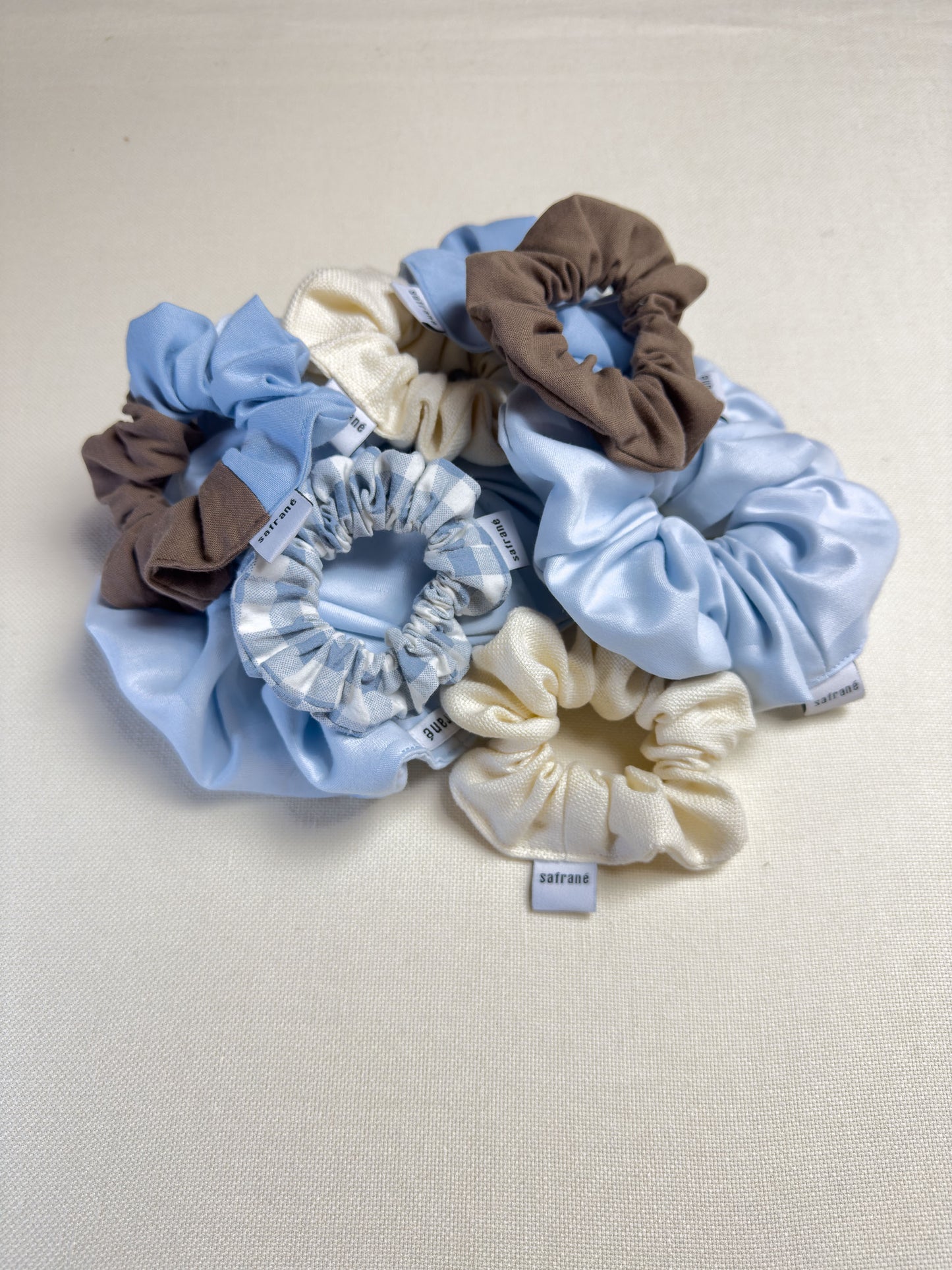 Scrunchie - brown and blue