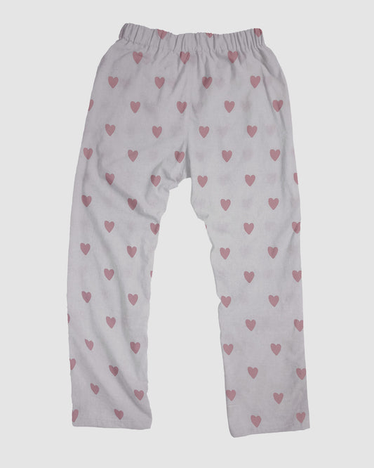 straight trousers - white - hearts