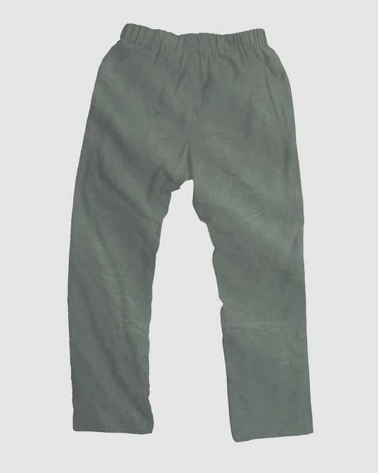 straight trousers - green - plain