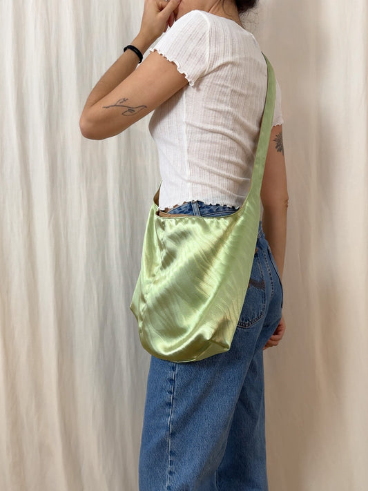 Handbag - green zebra - medium