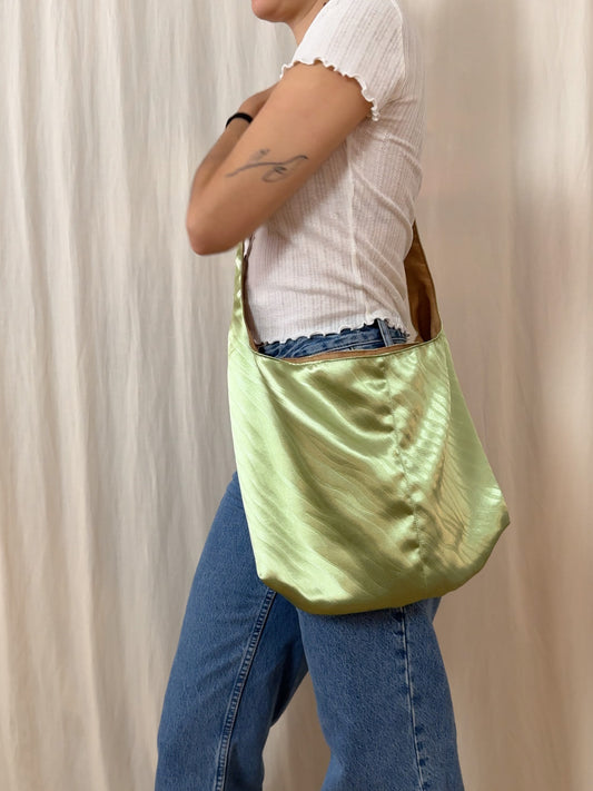 Handbag - green zebra - medium