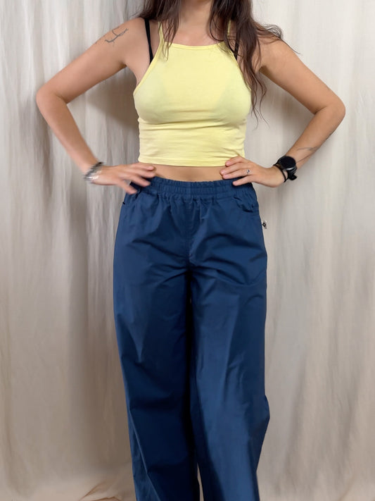 Wide leg trousers in deep royal blue