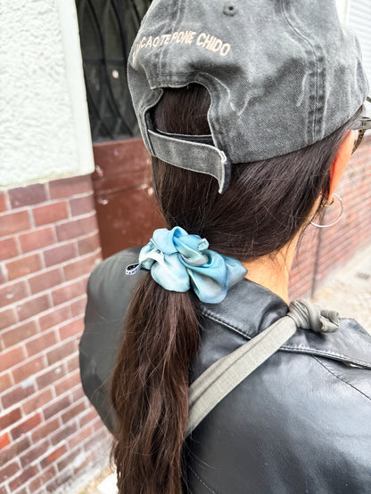 Scrunchie - hand died blue