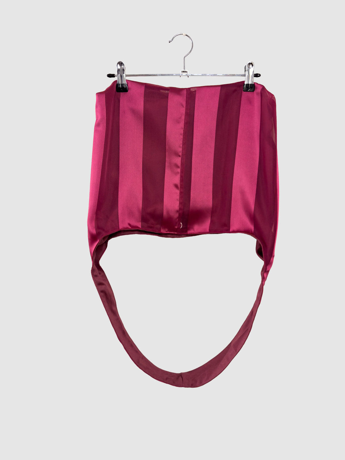 Handbag - raspberry pink stripes - medium