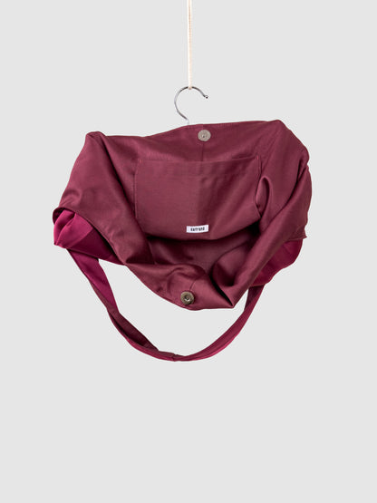 Handbag - raspberry pink stripes - medium