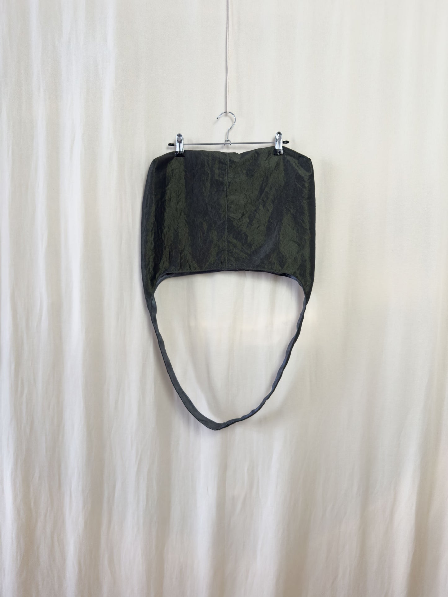 Handbag - dark green shiny - medium