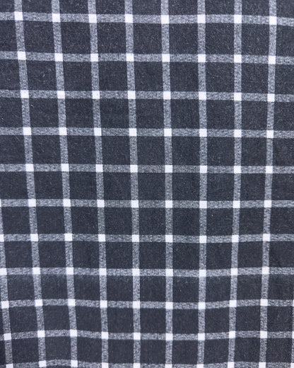 straight trousers - black - medium checks