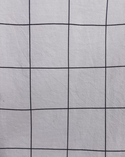 straight trousers - white - large checks