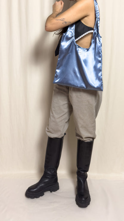 bag - shiny blue