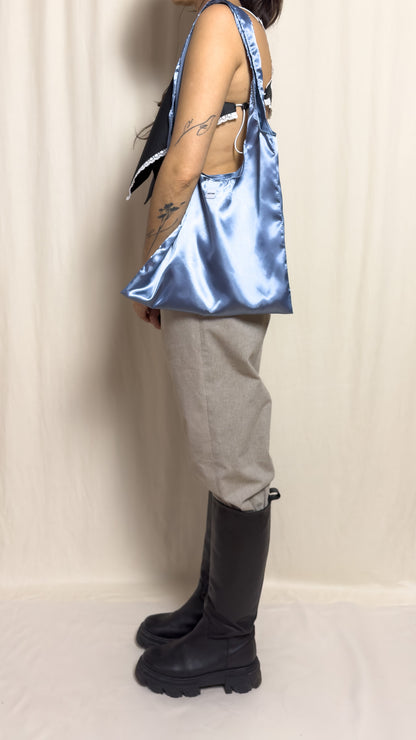 bag - shiny blue