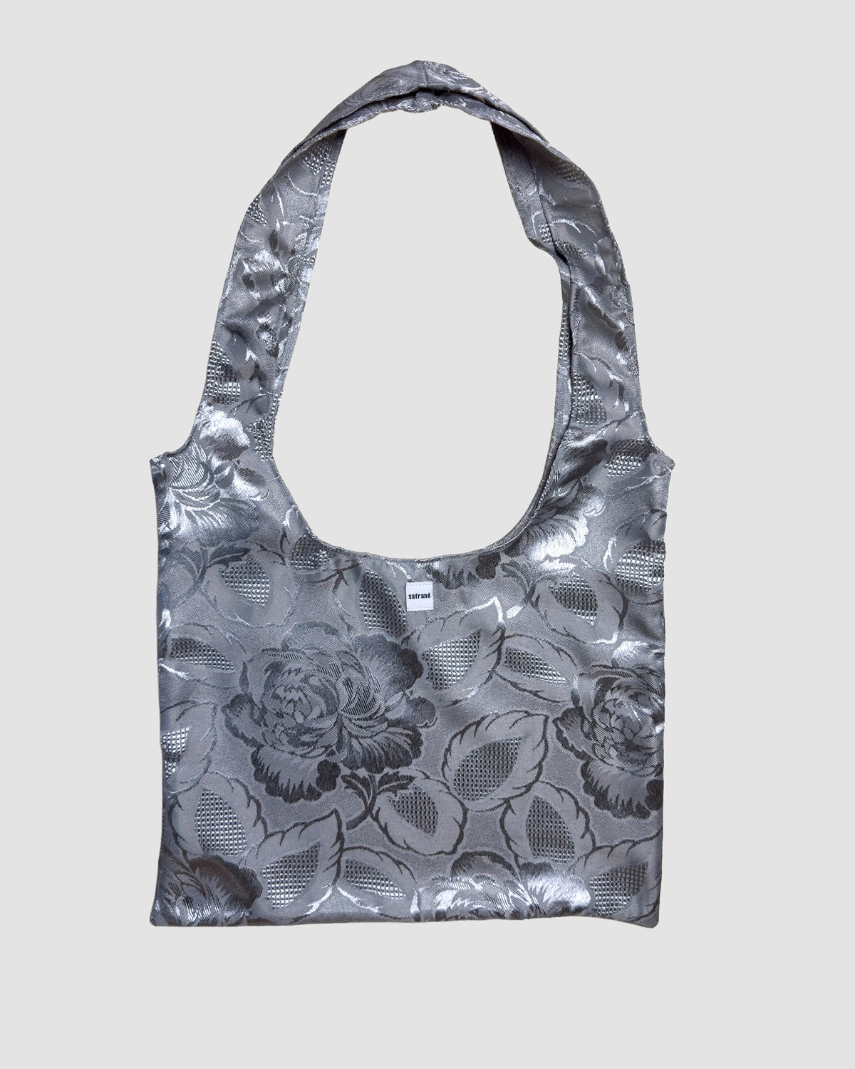 bag - silver jacquard