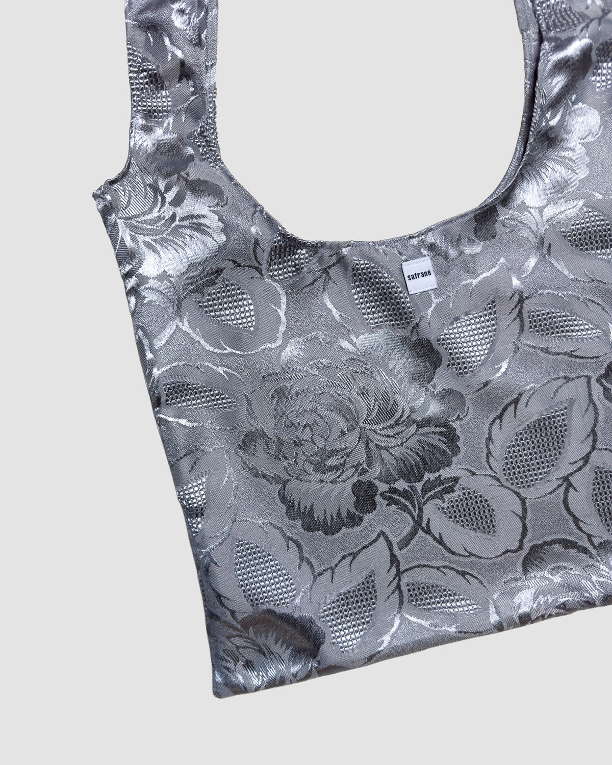 bag - silver jacquard