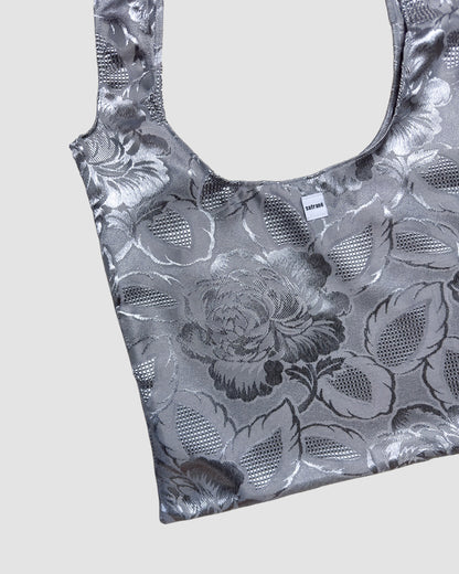 bag - silver jacquard