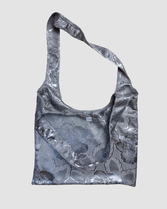 bag - silver jacquard