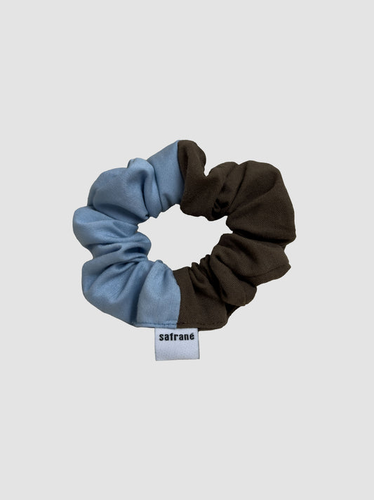 Scrunchie - brown and blue