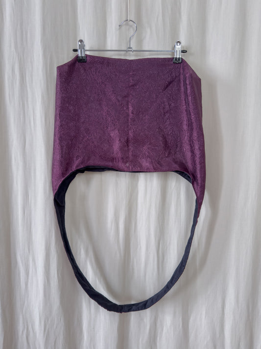 Handbag - purple crinkled - medium