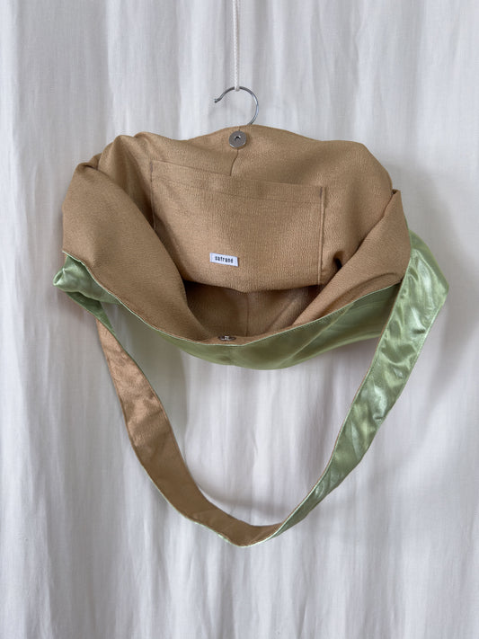 Handbag - green zebra - medium