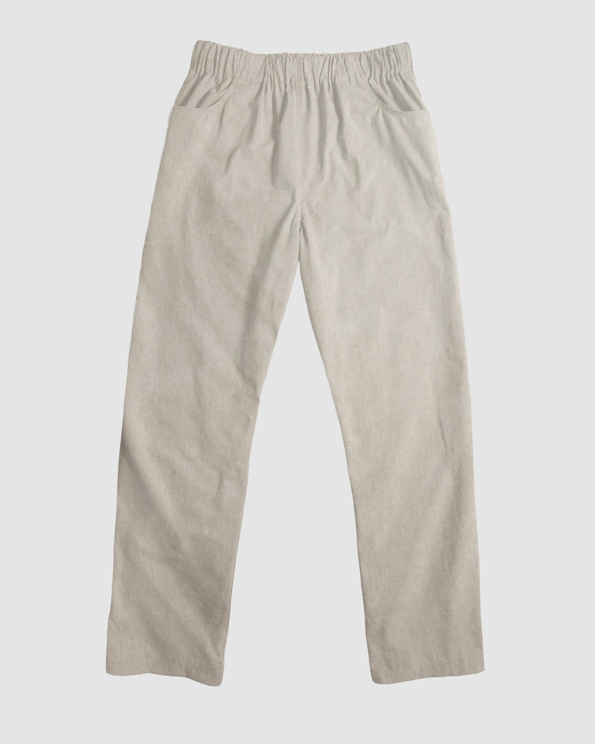 straight trousers - light beige - plain