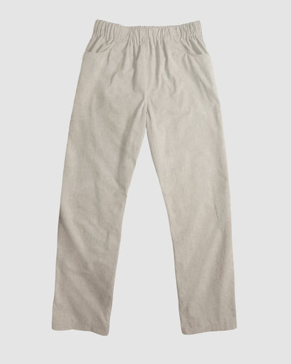 straight trousers - light beige - plain