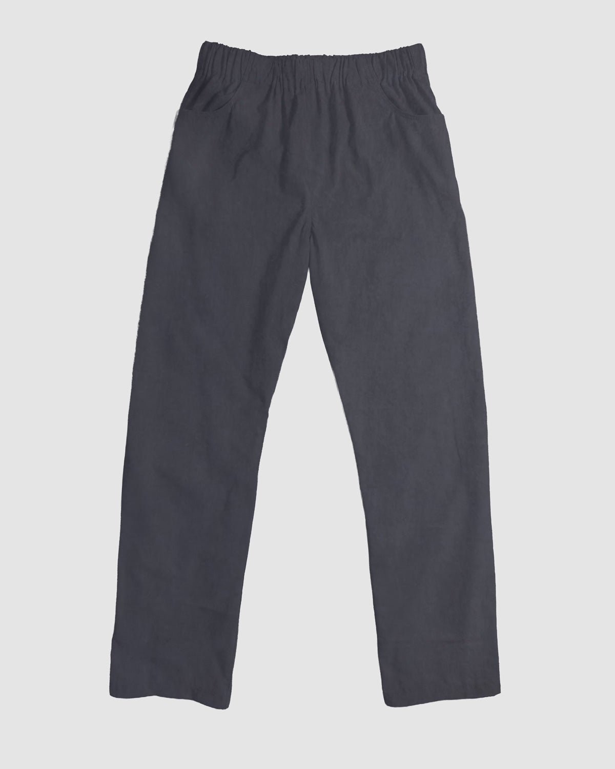 straight trousers - dark grey - plain