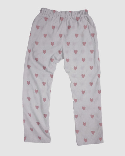 straight trousers - white - hearts