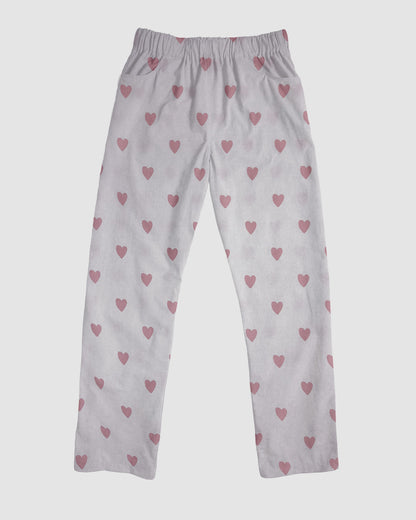 straight trousers - white - hearts