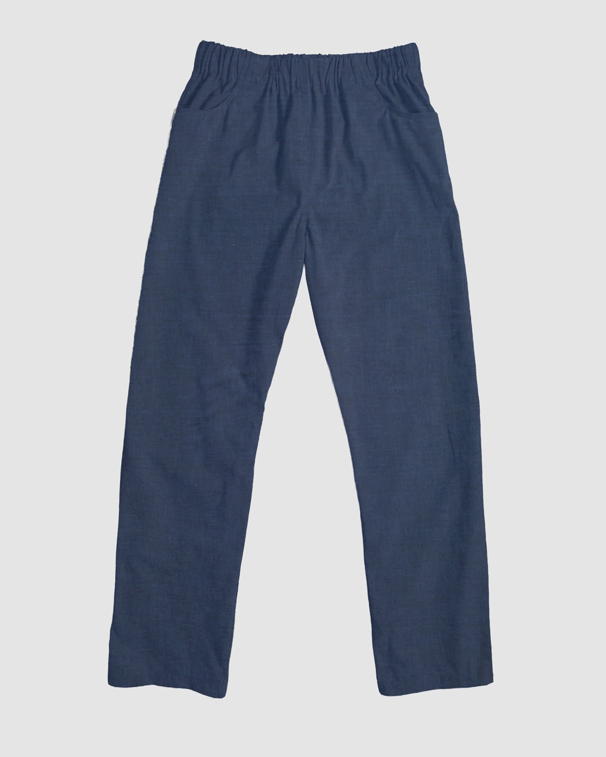 straight trousers - dark blue - plain