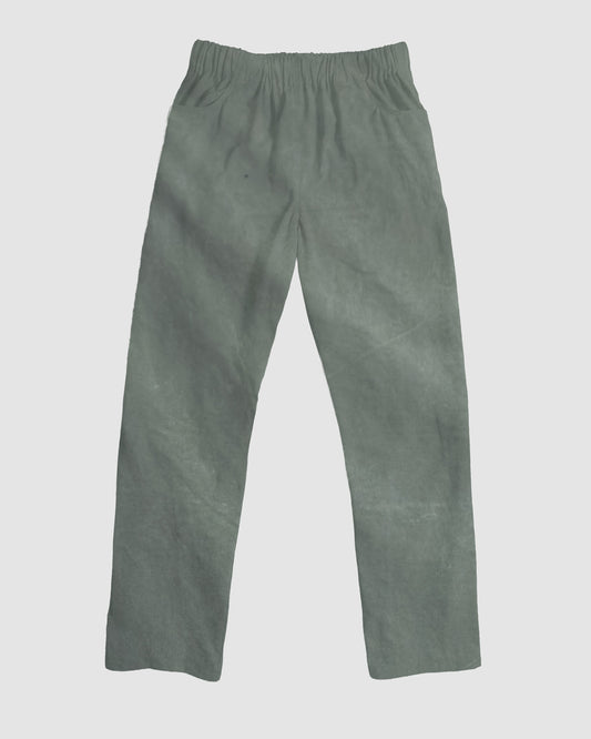 straight trousers - green - plain
