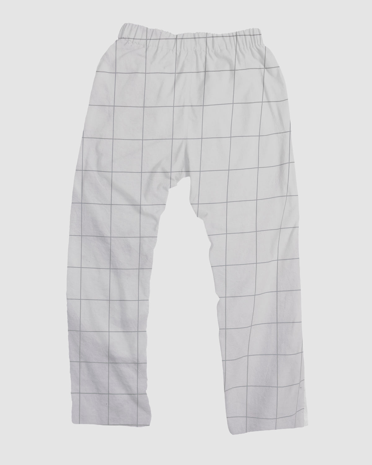 straight trousers - white - large checks