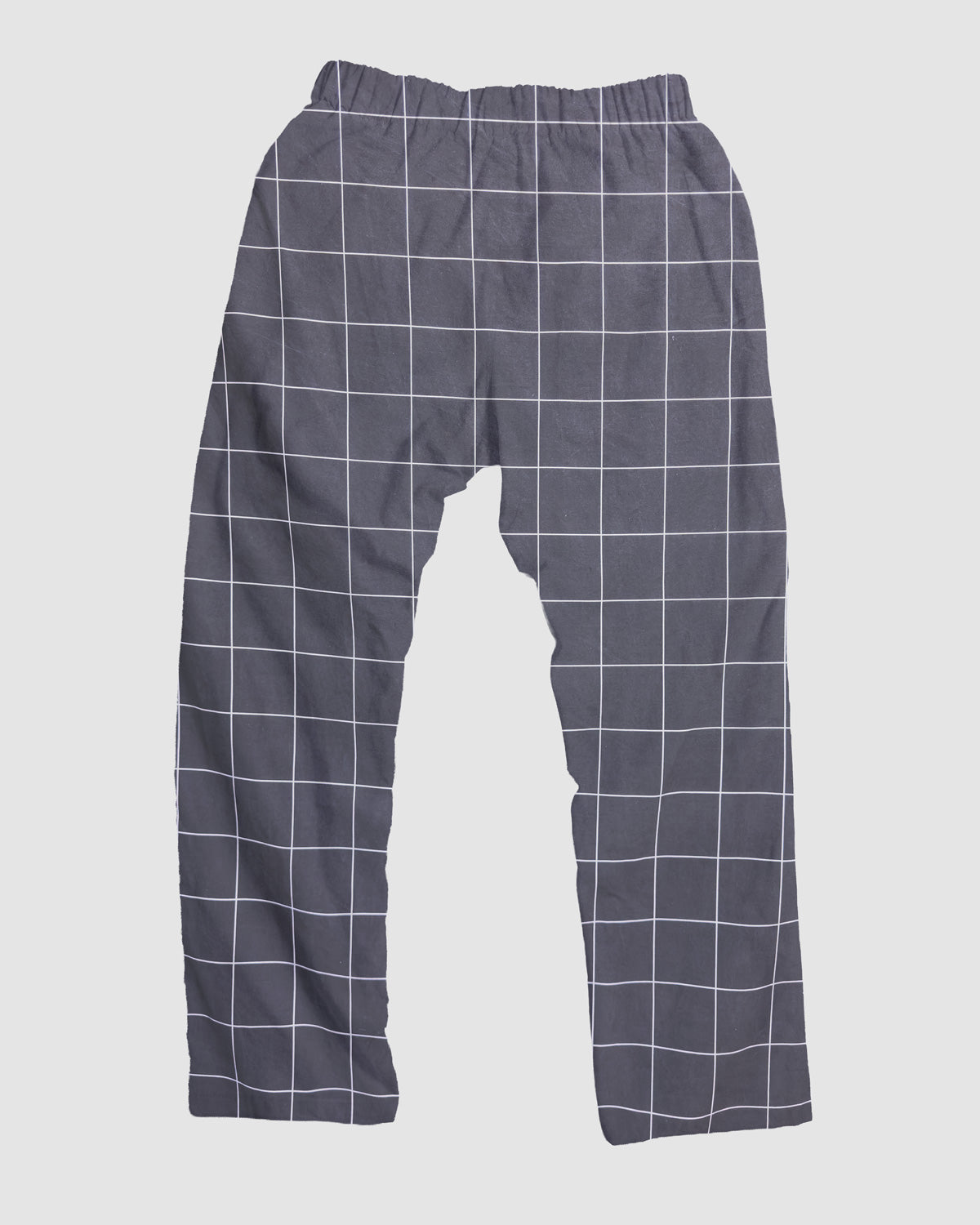 straight trousers - black - large checks