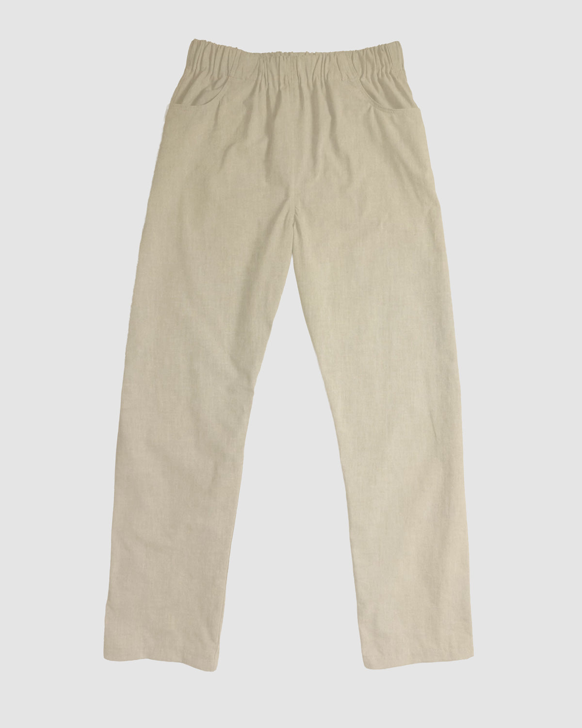 straight trousers - pale yellow - plain
