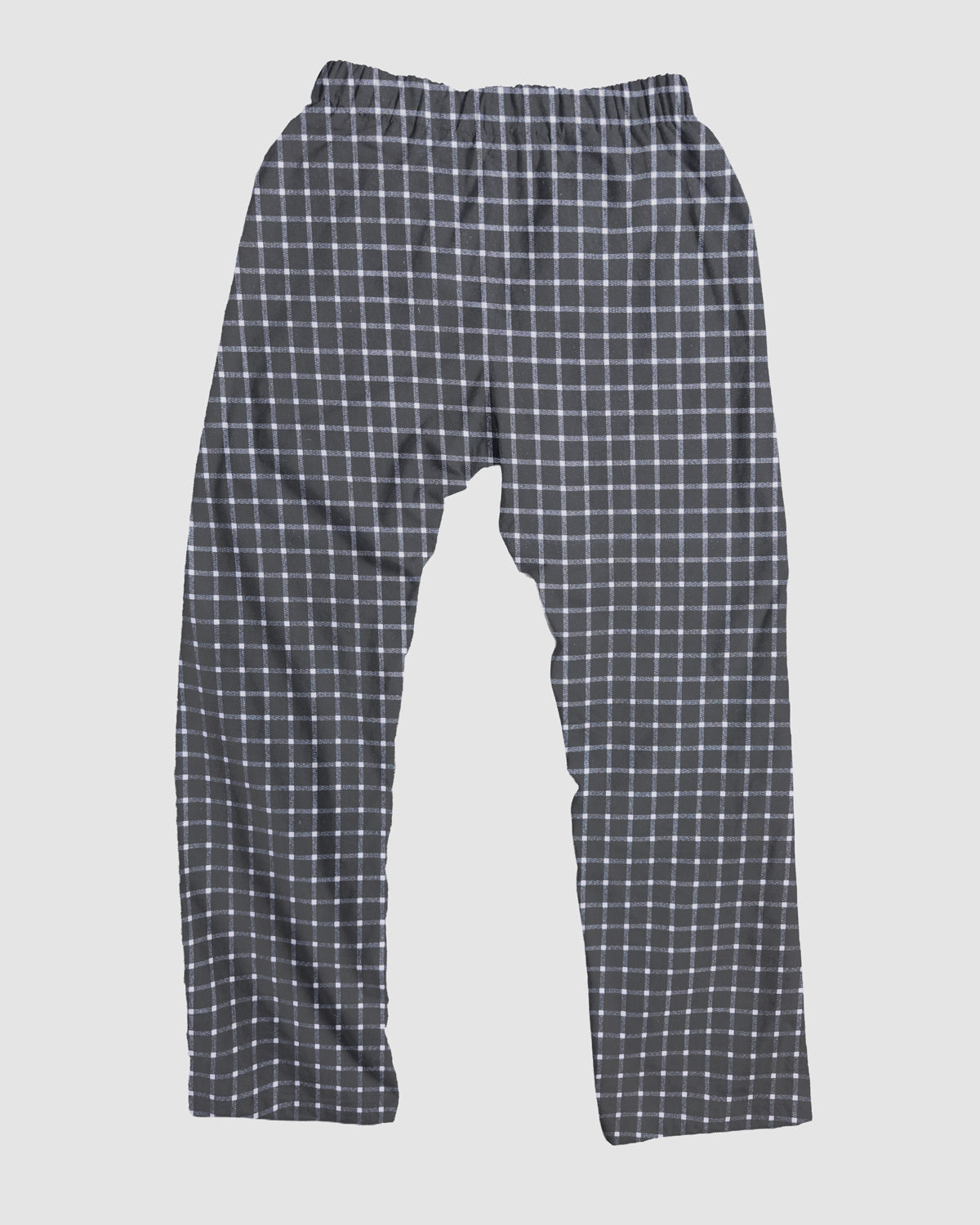 straight trousers - black - medium checks