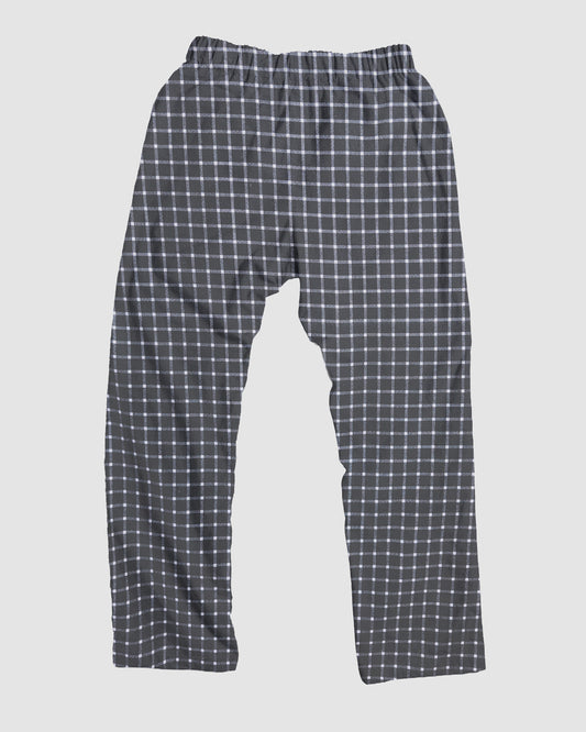 straight trousers - black - medium checks