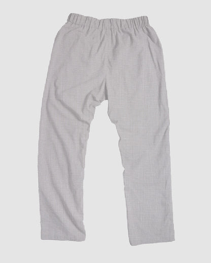 straight trousers - white - small checks