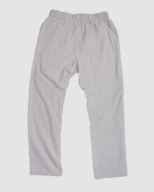 straight trousers - white - small checks
