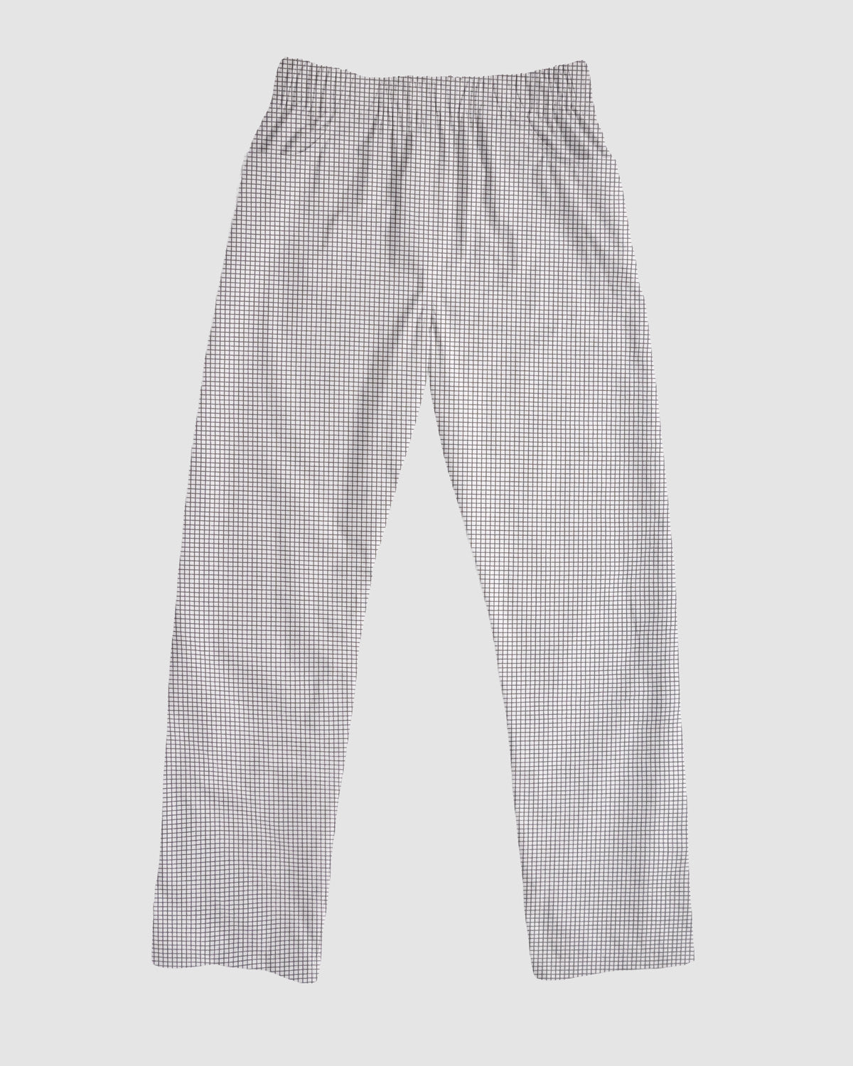 straight trousers - white - small checks