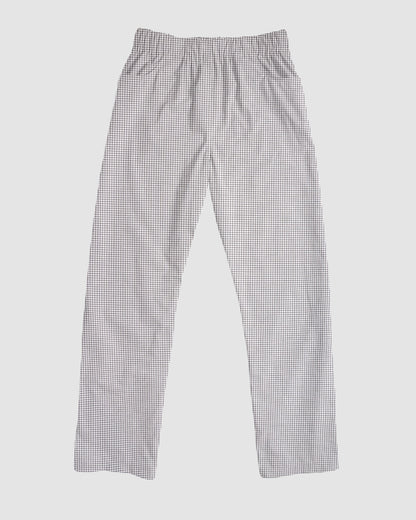 straight trousers - white - small checks