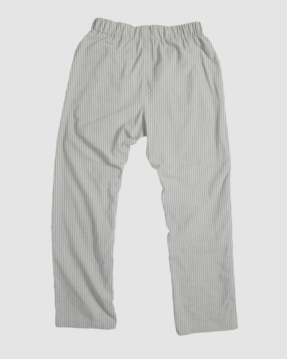 straight trousers - green/white - stripes