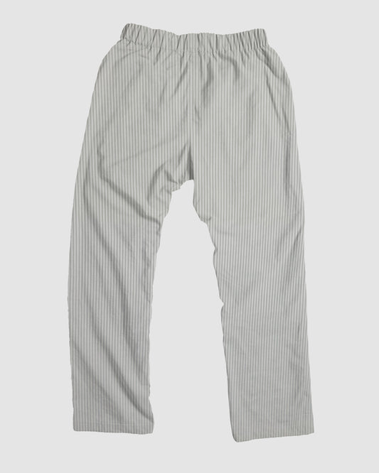 straight trousers - green/white - stripes