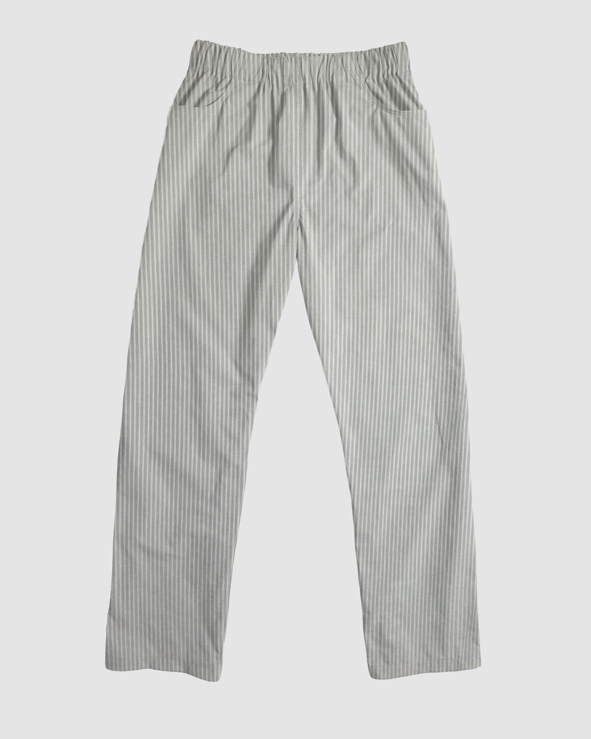 straight trousers - green/white - stripes