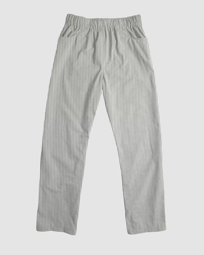 straight trousers - green/white - stripes