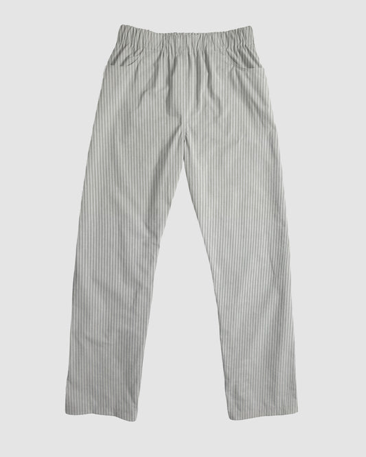 straight trousers - green/white - stripes