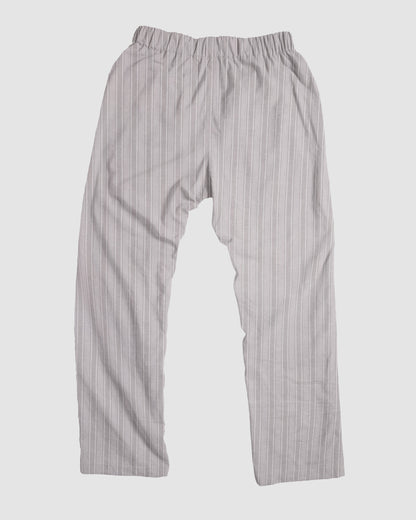 straight trousers - greige - stripes