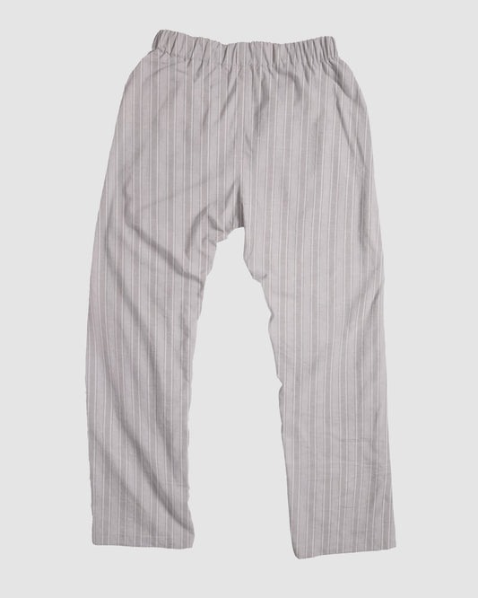 straight trousers - greige - stripes