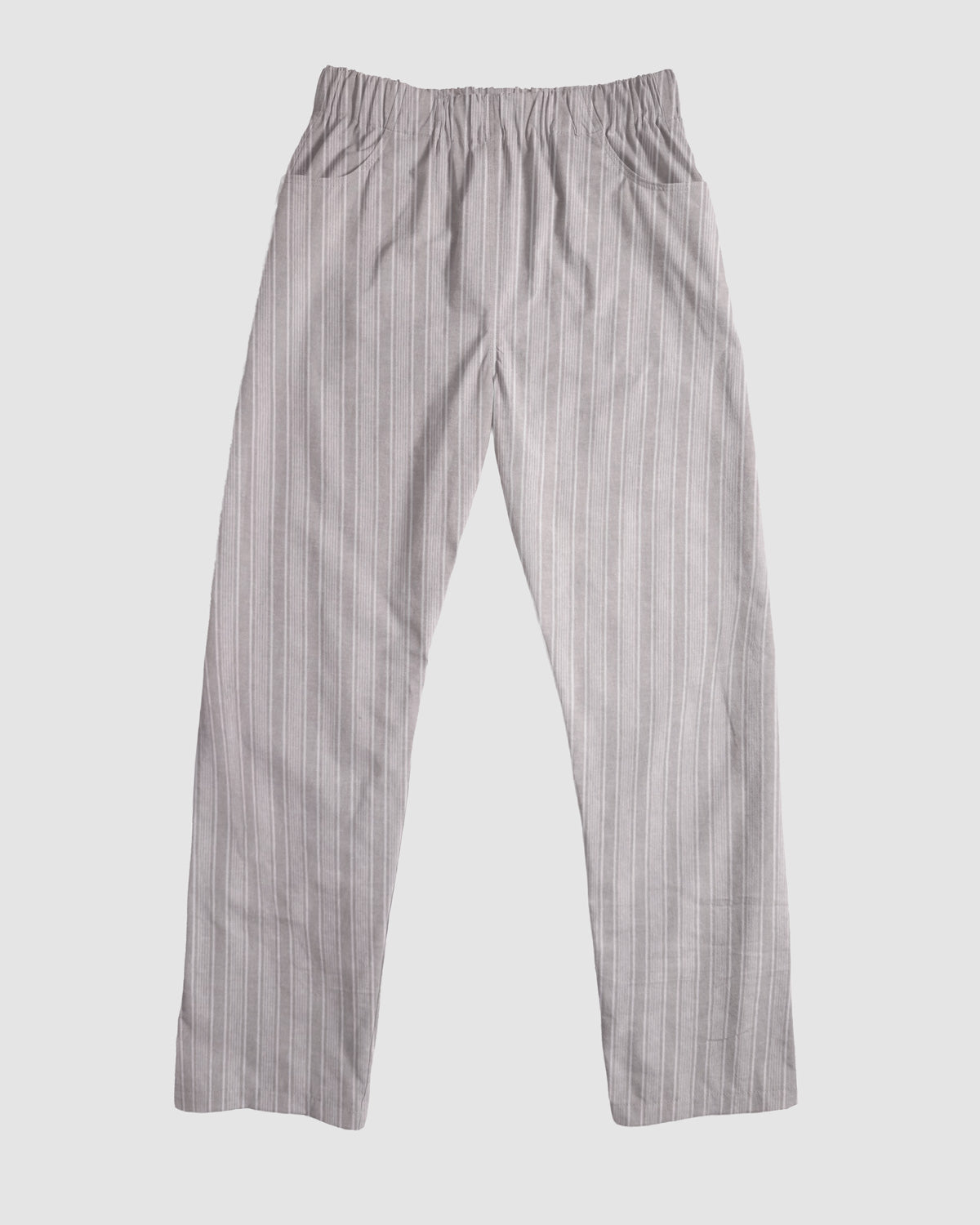 straight trousers - greige - stripes