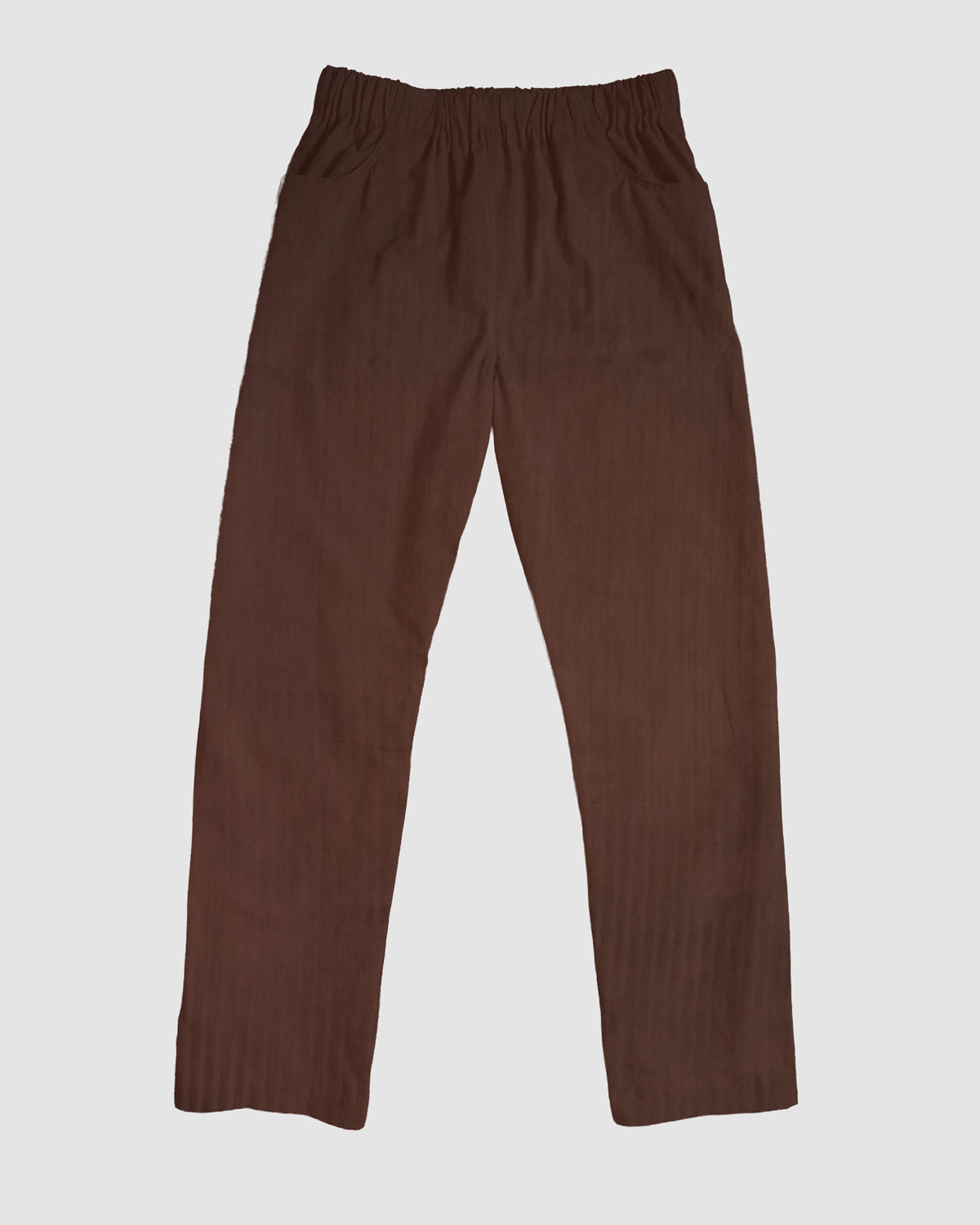 straight trousers - brown - stripes