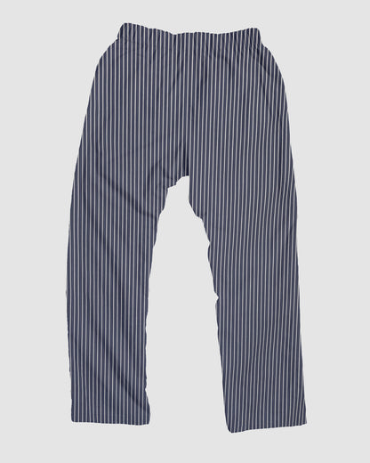 straight trousers - blue - pinstripe