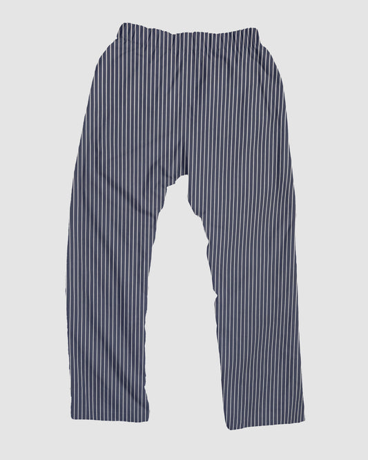 straight trousers - blue - pinstripe