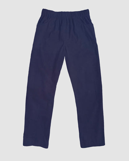 straight trousers - very dark blue - plain