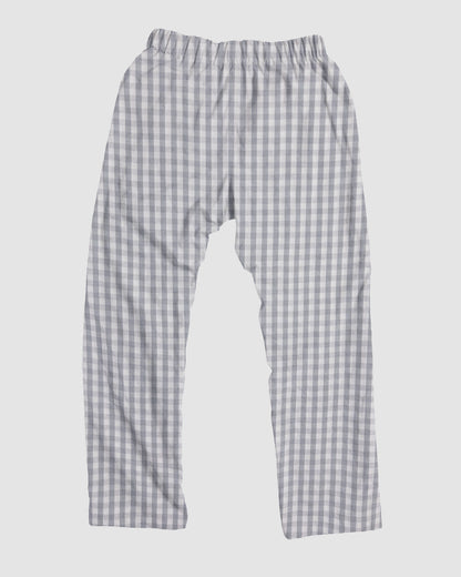 straight trousers - grey - gingham